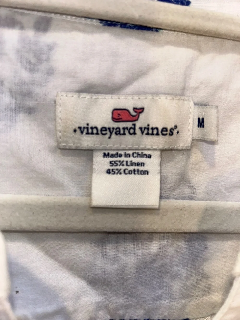 Vineyard Vines Spring Blue & white printed blossoms tunic top shirt dress S - Picture 2 of 5